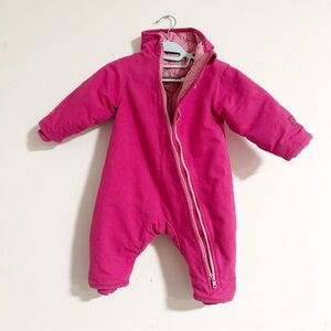 Carhartt Quilted Snow Cold Weather Pink Baby Zip-Up Snowsuit 6 months
